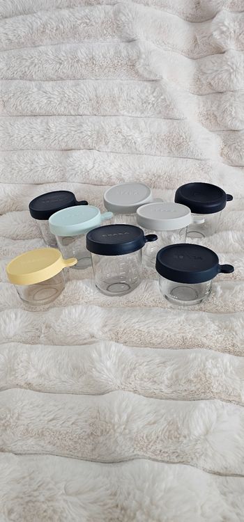 Lot de 8 pots BEABA en verre