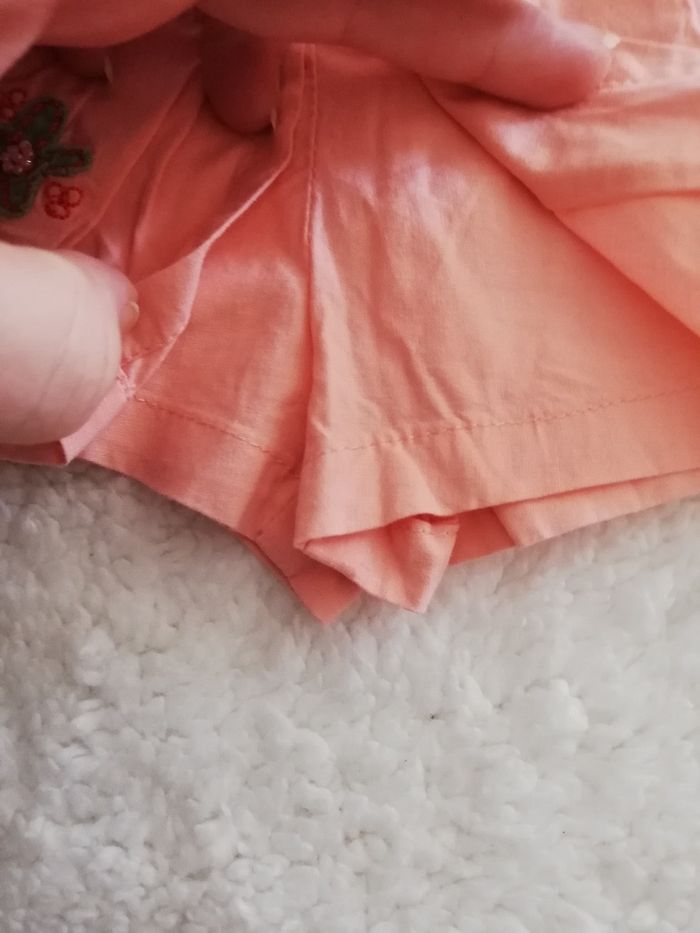 Jupe short orange fille 3 mois mini adélie - photo numéro 2
