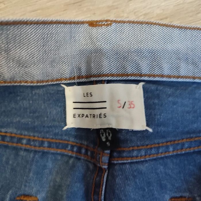 Jean bleu clair denim retourné taille S/35 Les expatriés - photo numéro 8