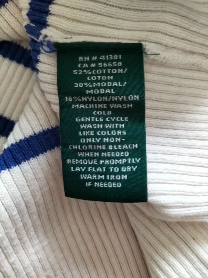 Pull Femmes Marinière - Lauren Ralph Lauren - Taille M - photo numéro 8