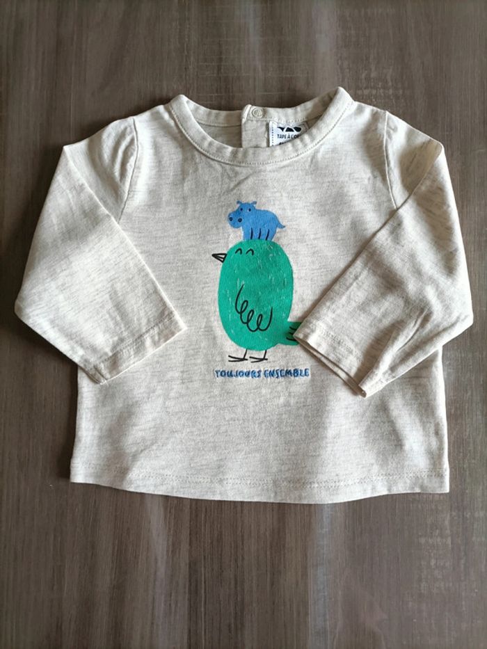 Ensemble T Shirt manches longues/ jean 6 mois - photo numéro 2