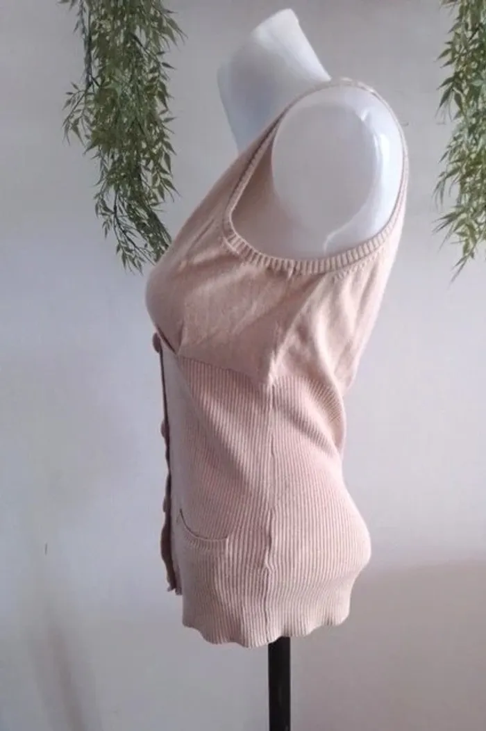 gilet sans manche Suzy Shier taille M - coton et nylon - photo numéro 2