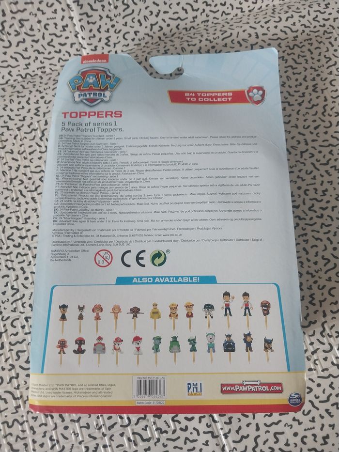 Pack 5 figurines Paw Patrol – Toppers à collectionner (neuf sous blister) - photo numéro 4