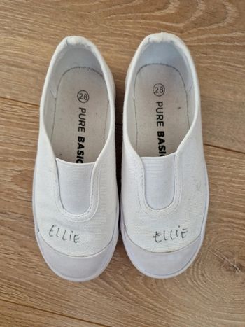 Chaussures de gym mixtes blanches 28