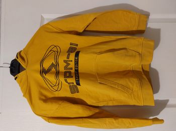 sweat à capuche jaune 14 ans