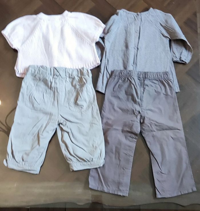 Ensemble t-shirt, gilet et 2 pantalons 18 mois - photo numéro 2