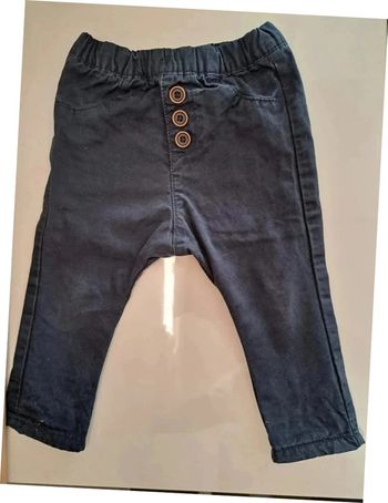 Chino bleu marine Tape à l'œil doublé