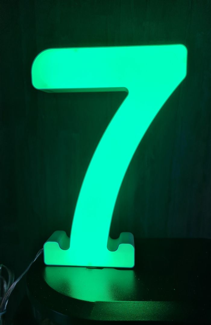 Lot de 3 chiffres lumineux (2-6-7) couleurs changeantes USB - photo numéro 3