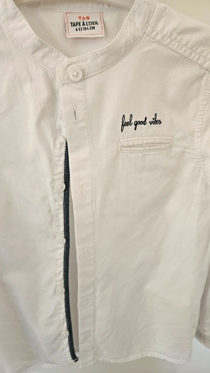 Chemise garçon, blanche, taille 4 ans, Tape-à-l'oeil - photo numéro 2