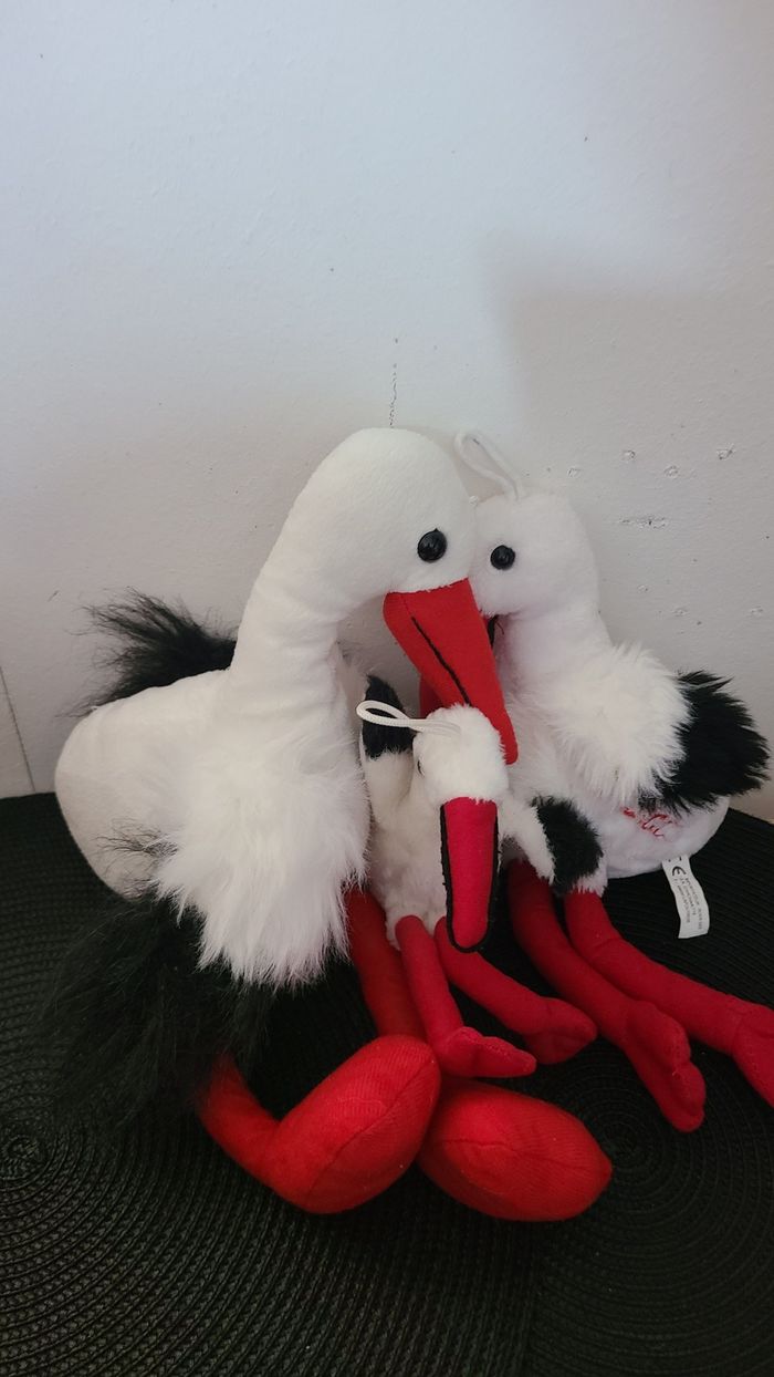 Peluche Cigogne (3 Tailles)