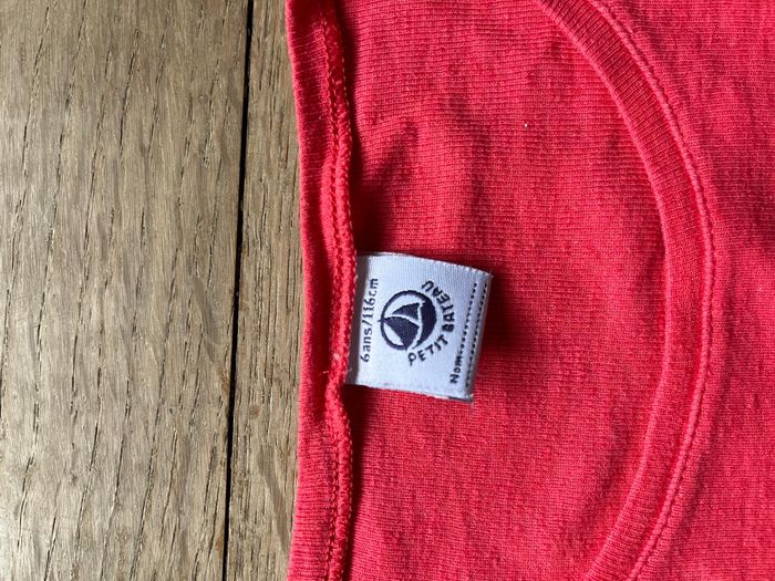 Tee-shirt rouge-rose Petit Bateau 6 ans - photo numéro 4
