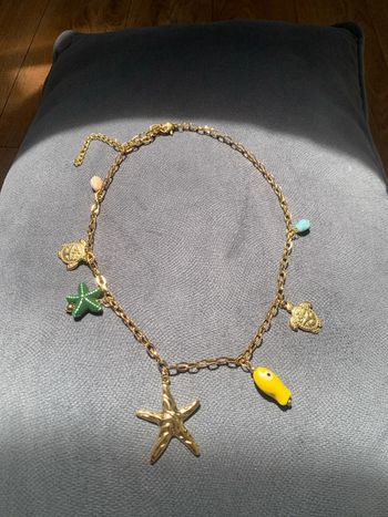 collier acier inoxydable doré
