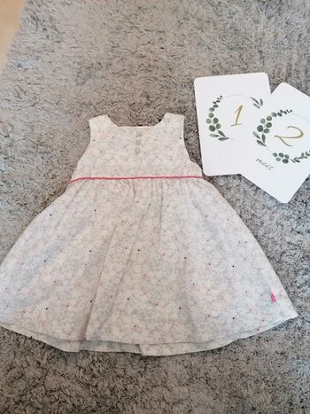 Robe à motifs gris blanc Obaibi 12 mois