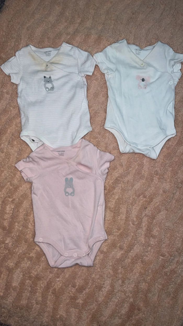 Lots de 3 body fille 3 mois