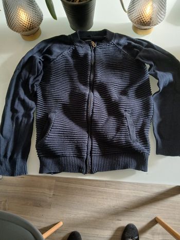 GILET ZIPPE MARINE KIABI