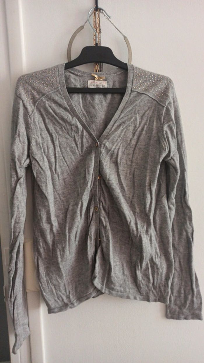 Gilet gris fille taille 13 14 ans marque Zara