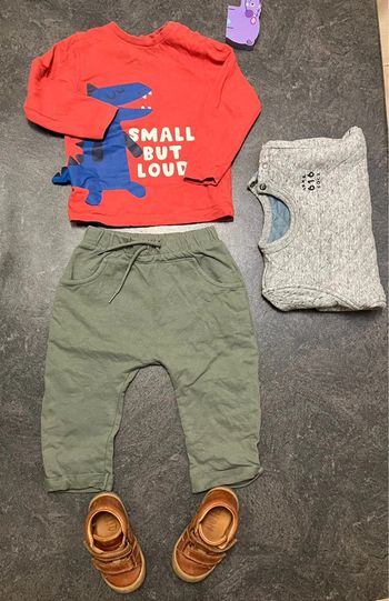 Ensemble 3pieces  garçon sarouel et sweat 18mois