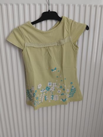 T shirt manches courtes vert anis fille 6 ans verbaudet