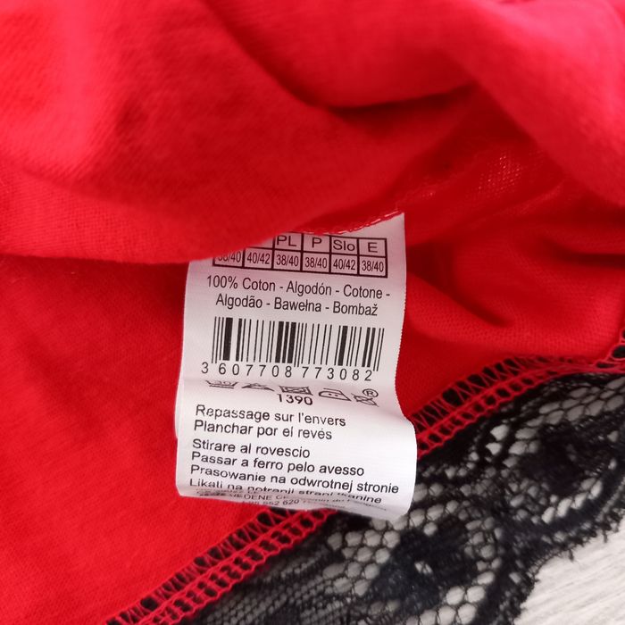 Chemise de nuit rouge à bretelles Lilou Secret taille 38 - photo numéro 7