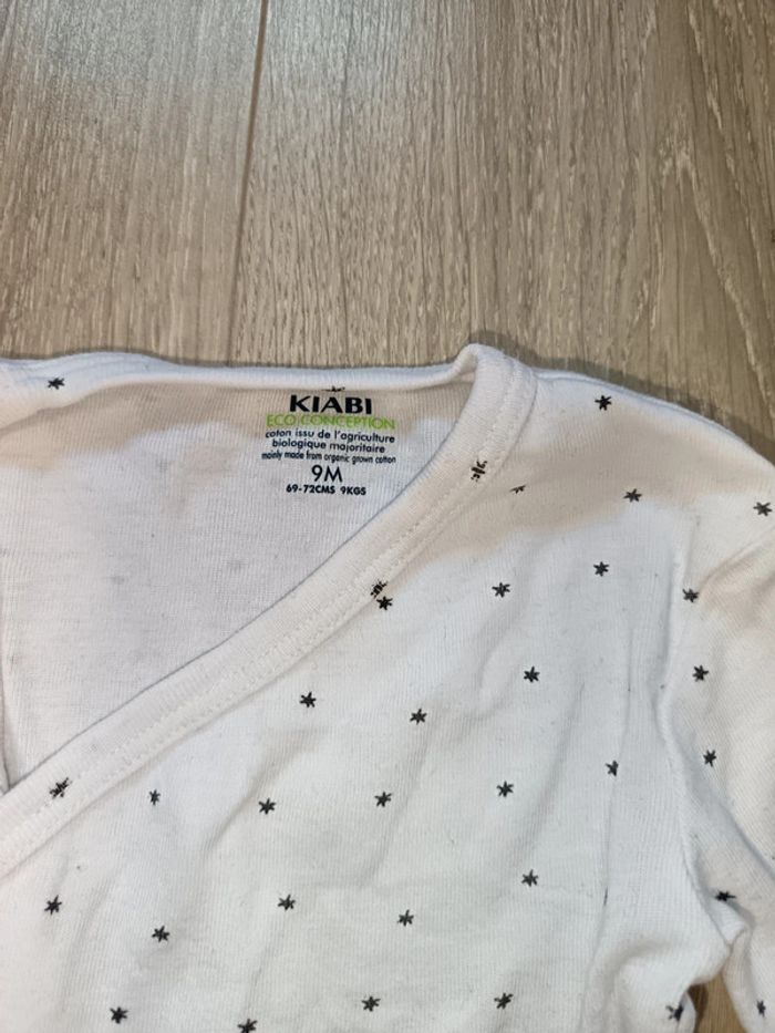 Body blanc étoiles Kiabi fille garçon 9 mois - photo numéro 2