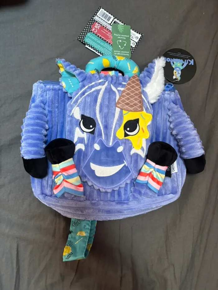 Cartable de maternelle licorne violette Les deglingos