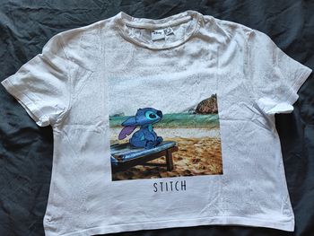Tee shirt stitch blanc S