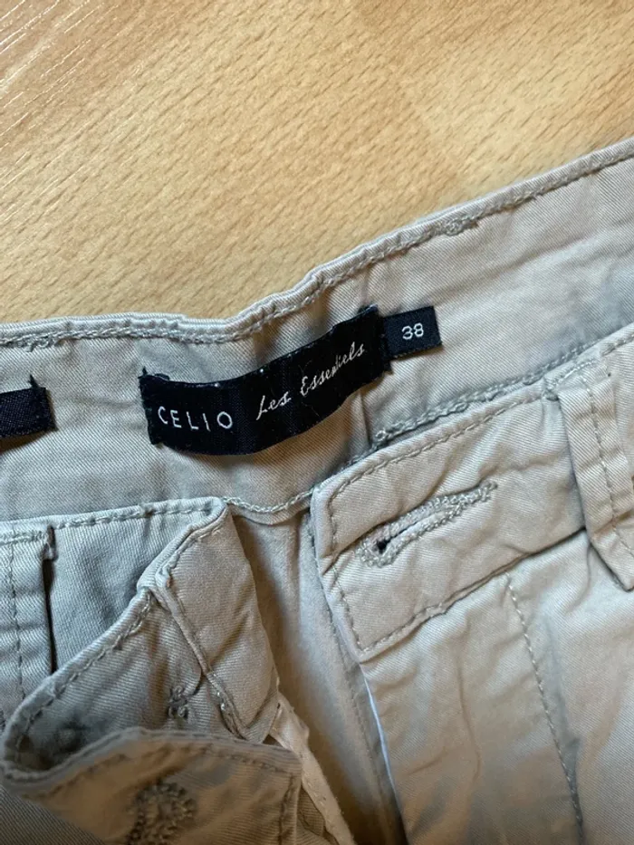 Pantalon en toile beige - photo numéro 2