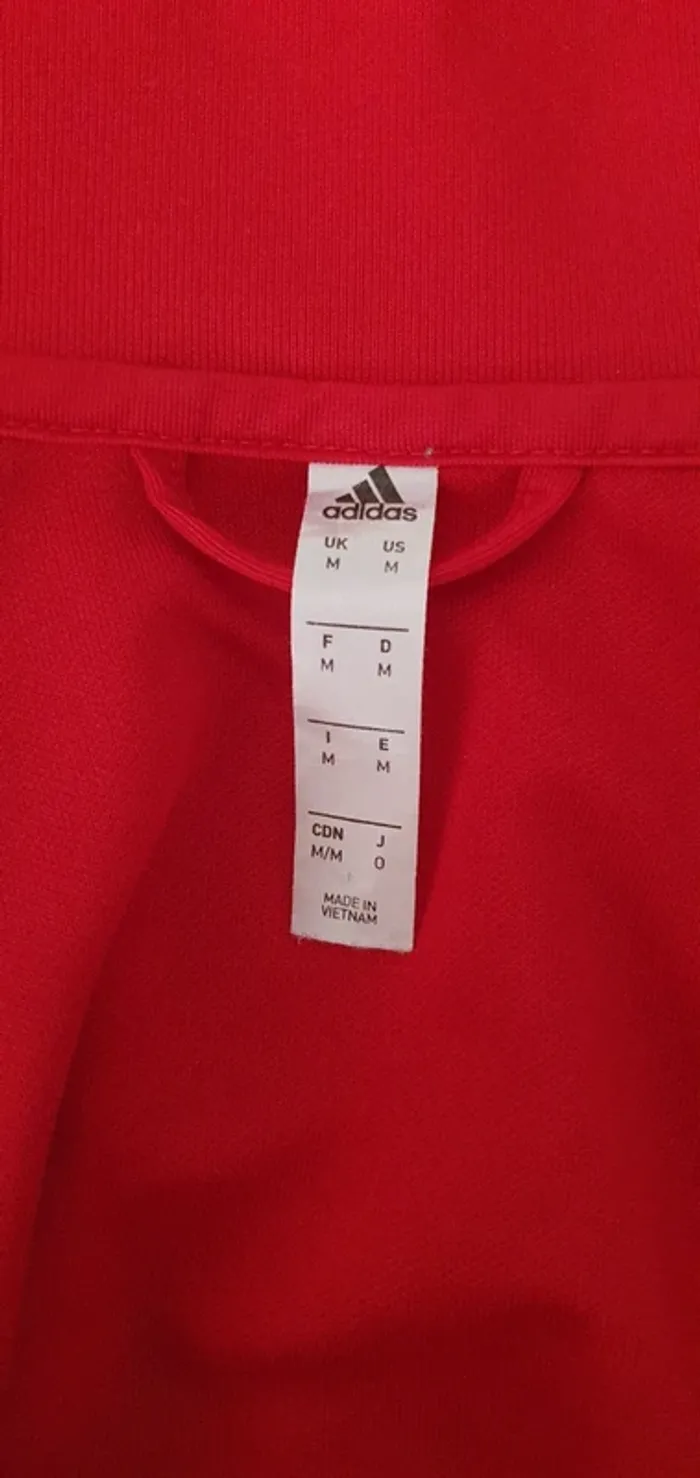 Veste jogging rouge Adidas M - photo numéro 6