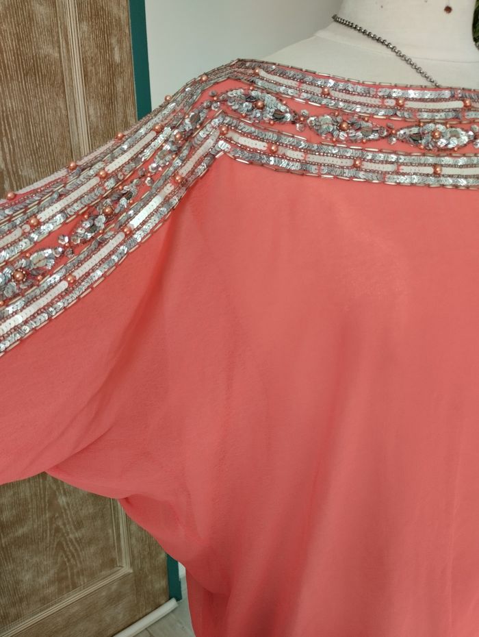 Blouse corail et argenté 🩷 - photo numéro 5