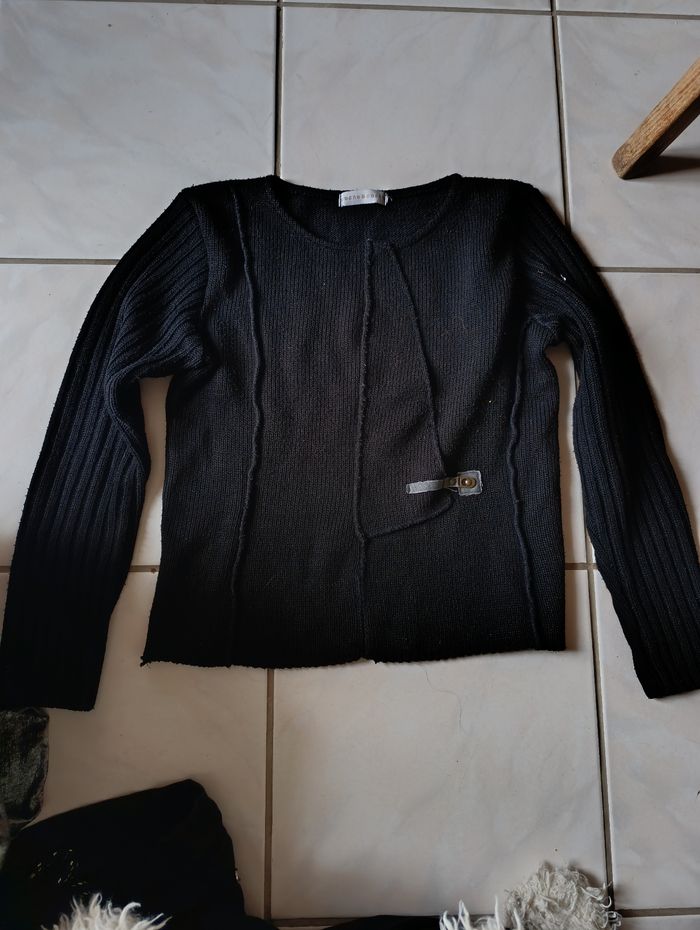 Pull noir femme