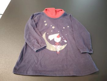 T-shirt manches longues col roulé 18 mois