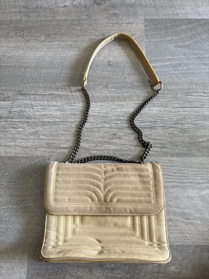 Sac vieux jaune bandoulière