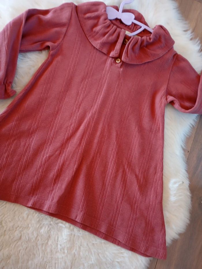 Frangin frangine 👑 robe chic terracotta ocre 2 ans 👉 coup de coeur assuré ! Faites vite - photo numéro 4