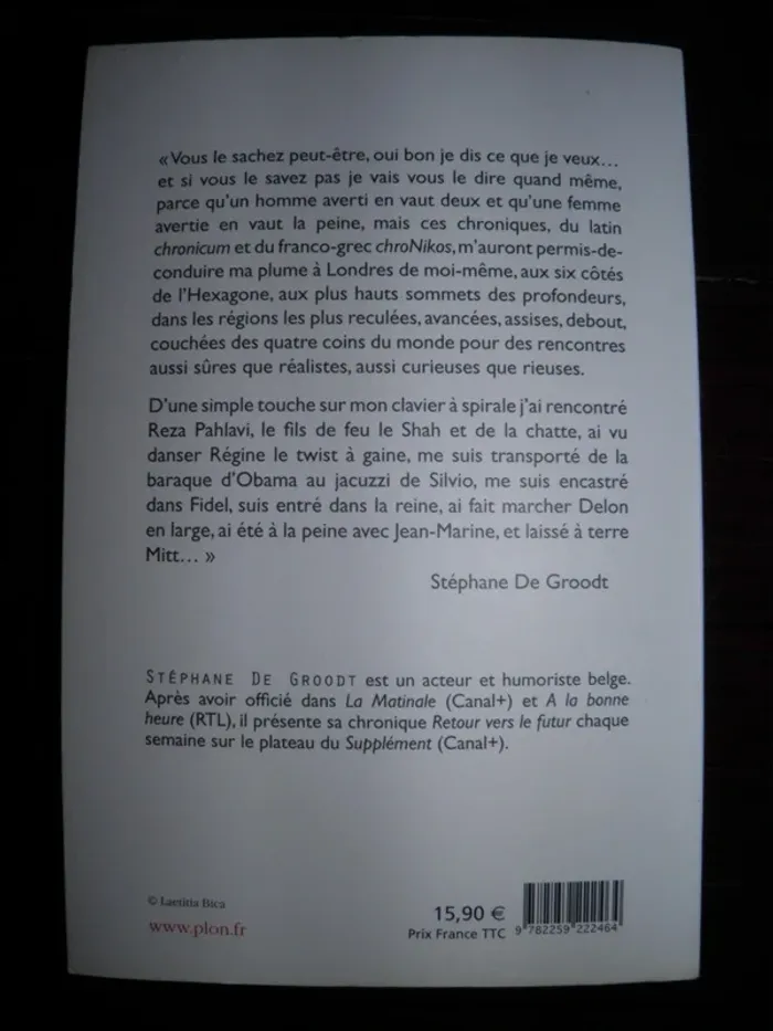 Roman Voyage en absurdie: Chroniques (Stéphane de Groodt) TBE - photo numéro 2