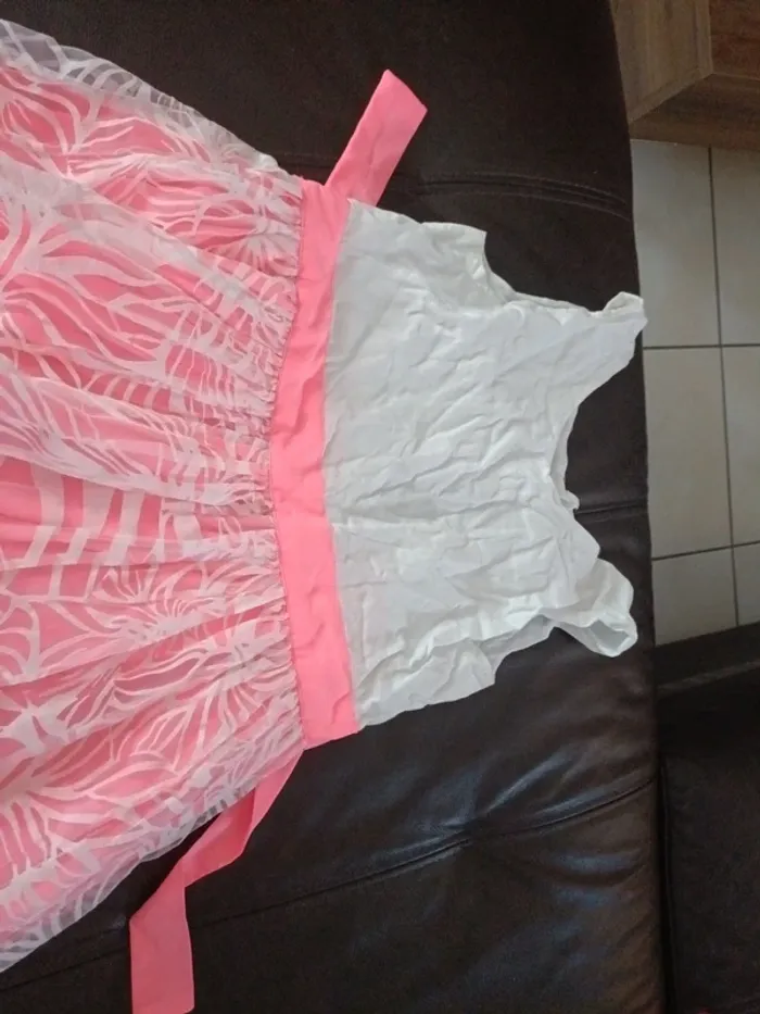 Robe tissaia 10 ans fluo blanche - photo numéro 2