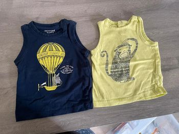 Lot de 2 marcel taille 6 mois