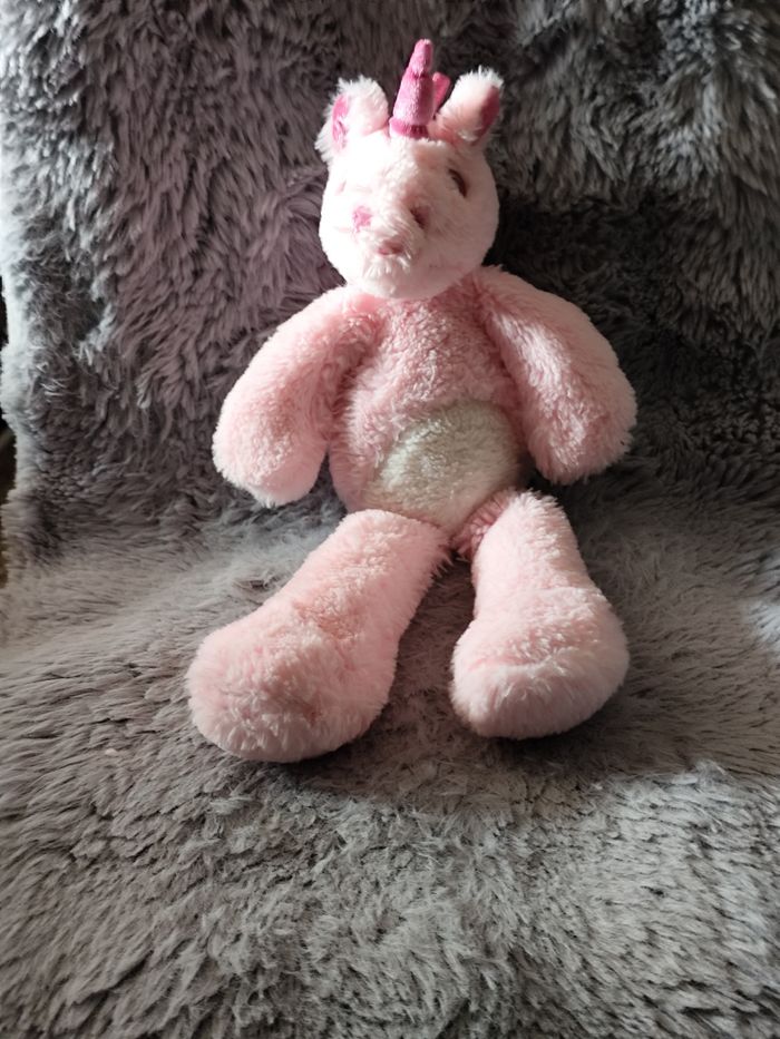 Peluche licorne rose
