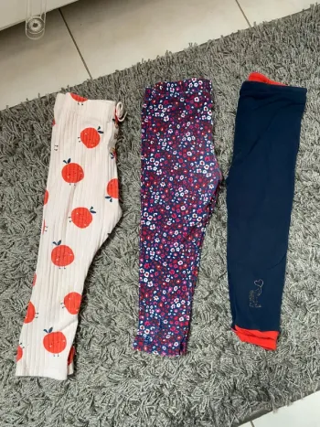 Lot 3 leggings fille Kiabi DPAM 24mois