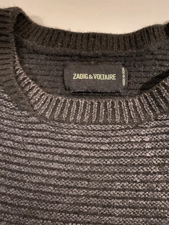 Pull laine noir zadig et voltaire - photo numéro 3