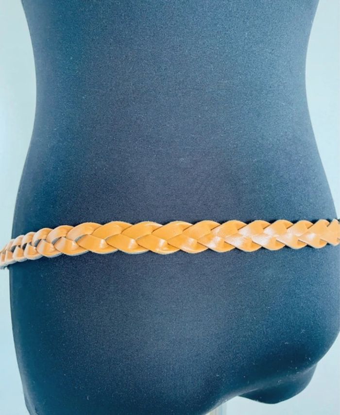 👍 Ceinture Tressée. Marron clair . Ajustable. 36/40. - photo numéro 5