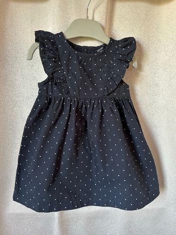 Robe marine à pois 9 mois kiabi 
