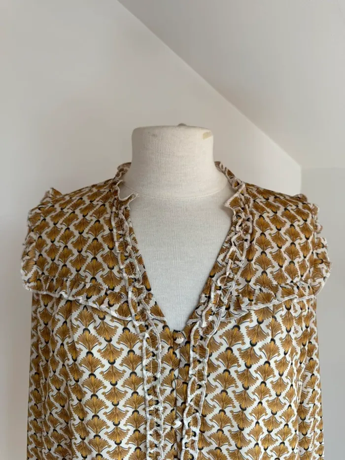 Superbe blouse fluide fleurie Majolica 🌸 M 38 - photo numéro 3