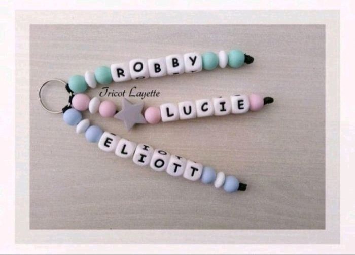 Porte clé 3 prénoms