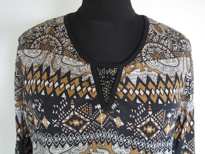 T-shirt noir et camel imprimé Agathe & Louise 40 - photo numéro 3