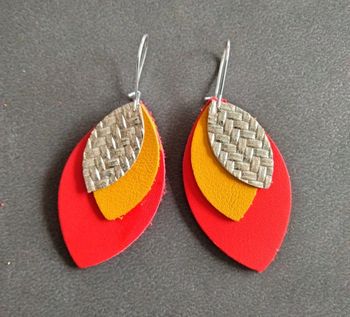 Boucles d'oreilles en cuir