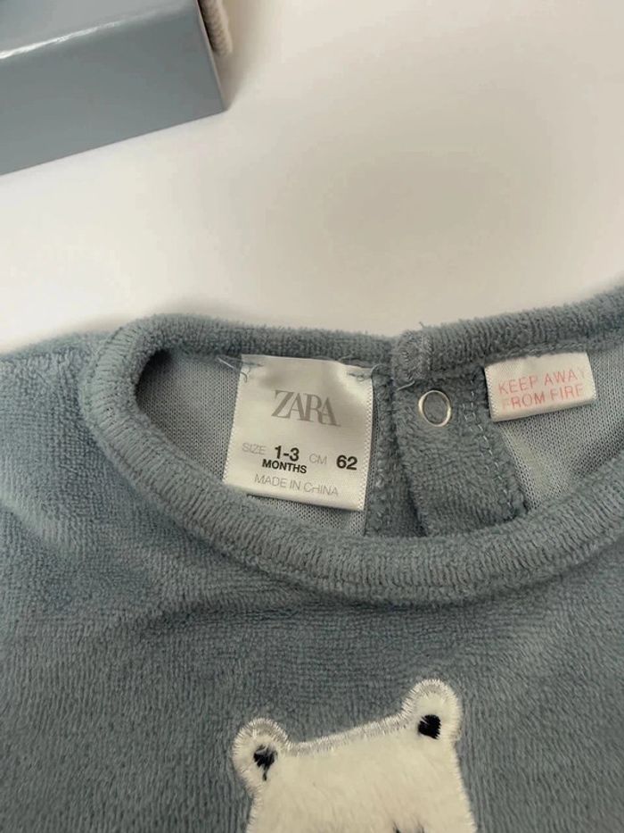 Pyjama Zara baby ours et phoque velours taille 3-6 mois, 68 cm parfait état - photo numéro 3