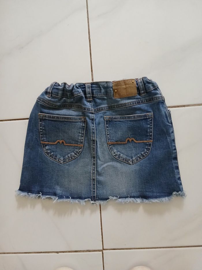 Jupe jean fille taille 9/10 ans marque mango couleur bleu - photo numéro 9
