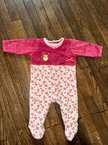 Pyjama velour  sergent major  3 mois