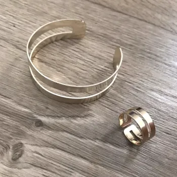 Lot bague + manchette neuf