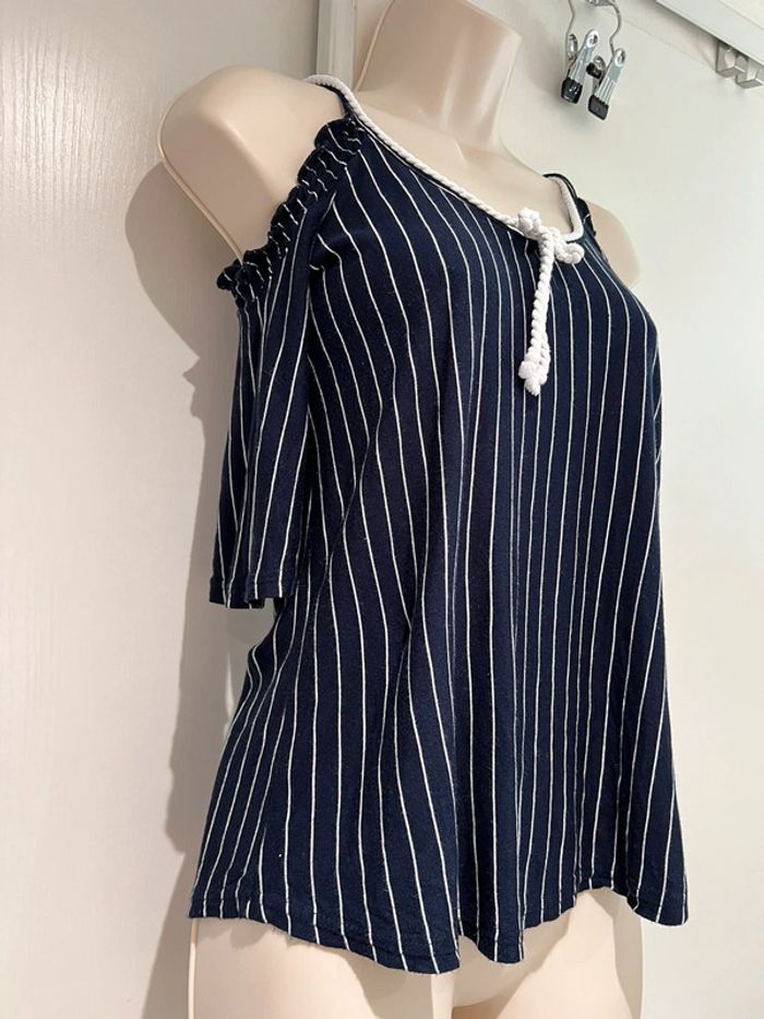 Top Teddy Smith 12 ans Marin bleu marine + donne top roxy - photo numéro 2